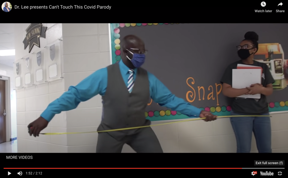 Alabama school principal Quentin Lee created a parody video of MC Hammer's  “U Can’t Touch This" to show students and families what to expect as children return to class amid coronavirus.