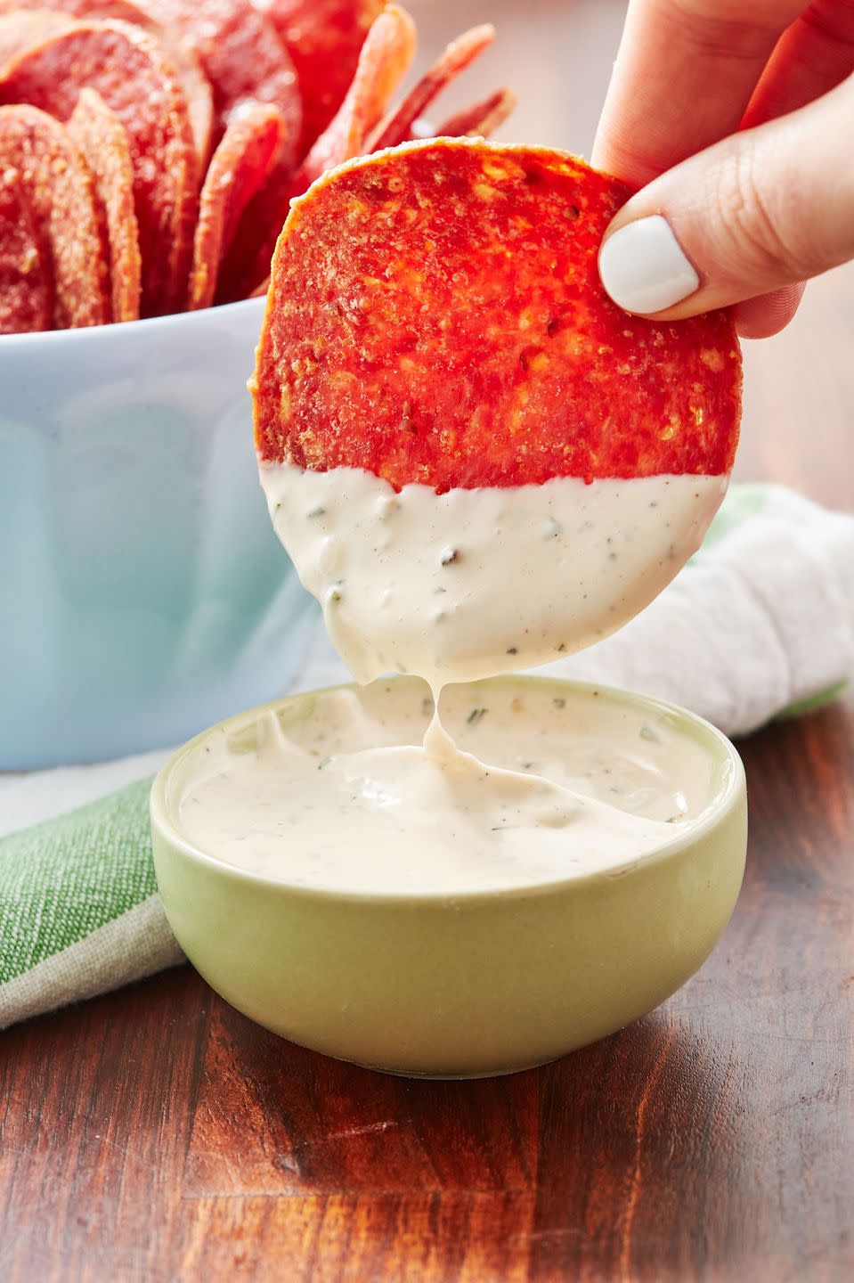 Air Fryer Salami Chips