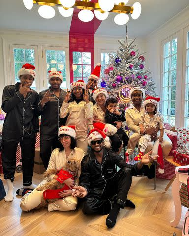 <p>Usher Instagram</p> Usher and his family celebrate the holidays.