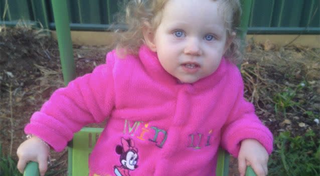 Annabelle's brain tumour has been deemed too risky to operate on. Photo: GoFundMe