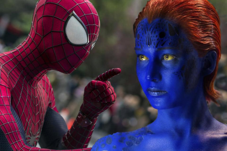 spider man jennifer lawrence x men