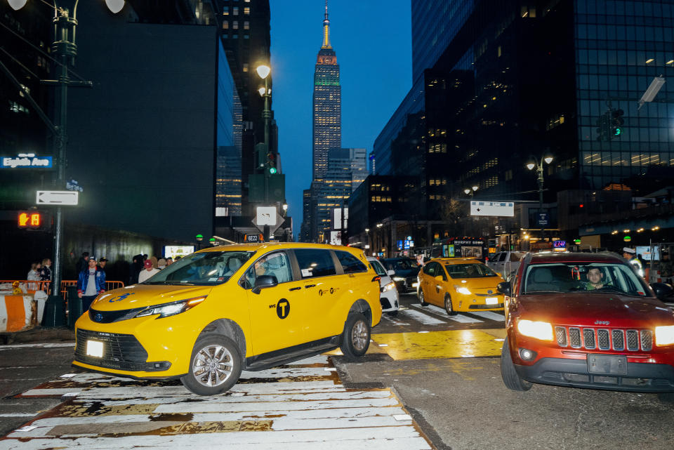 Traffic in Manhattan, where the honking of car horns is a constant, on Mar. 14, 2024. (Sara Konradi/The New York Times)