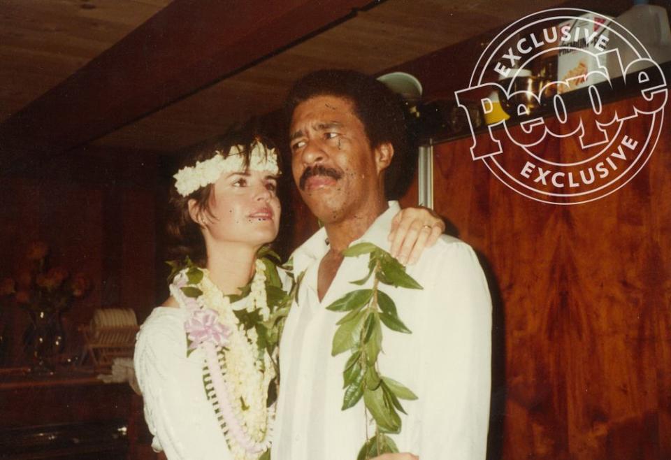 The couple at the Hawaiian wedding in August 1981.