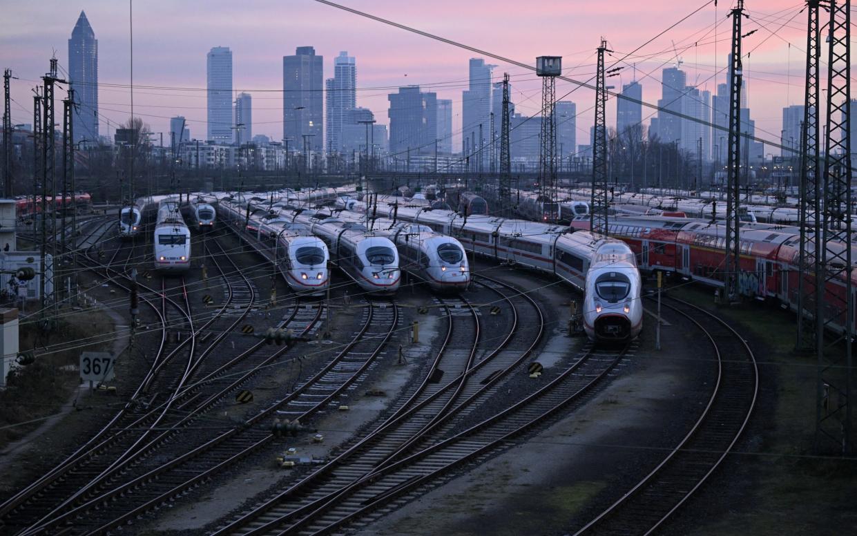 The train drivers' strike has shut down 80 per cent of long-distance rail networks