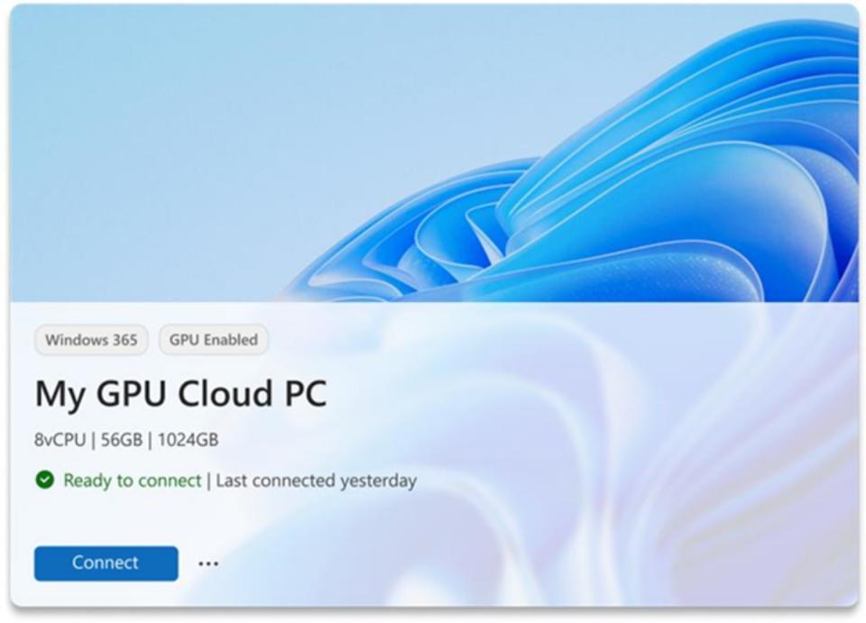 ▲Cloud PC將能接入雲端GPU運算資源