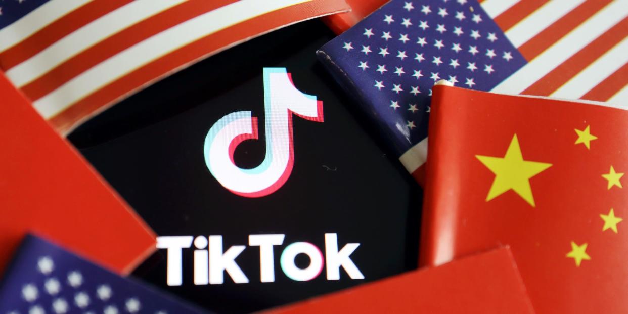 tiktok china us flags