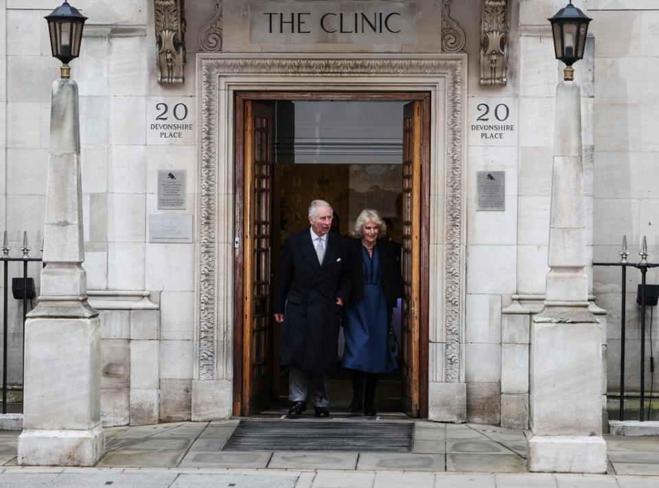 King Charles III, Queen Consort Camilla, The London Clinic, 2024