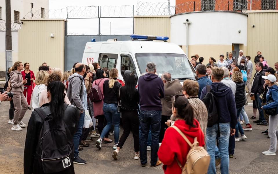 Relatives of protesters have massed outside the prison  - Misha Friedman/Getty Images