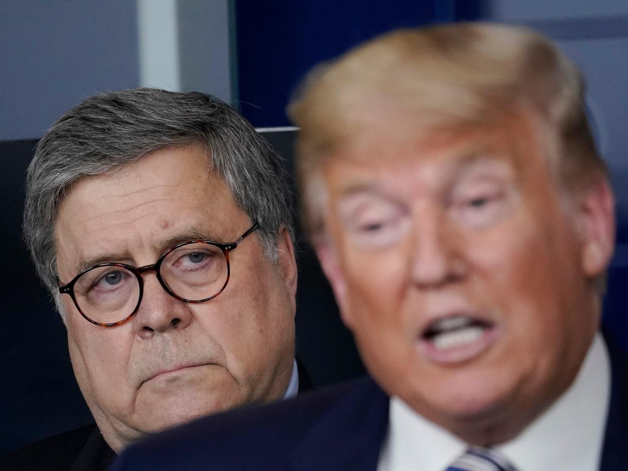 Bill Barr and Donald Trump