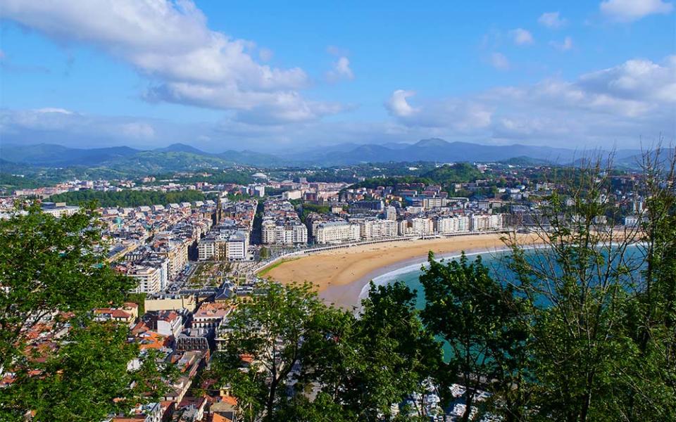 View of Monte Urgull, San Sebastián