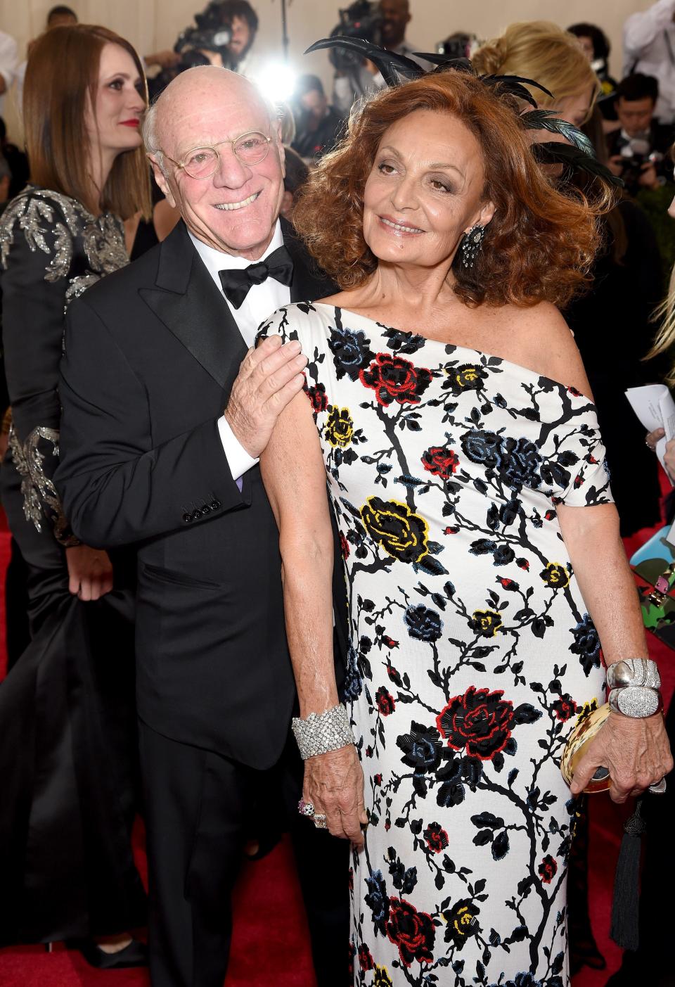 Diane von Furstenberg and her husband, Barry Diller, attend the 2015 Met Gala in New York City.