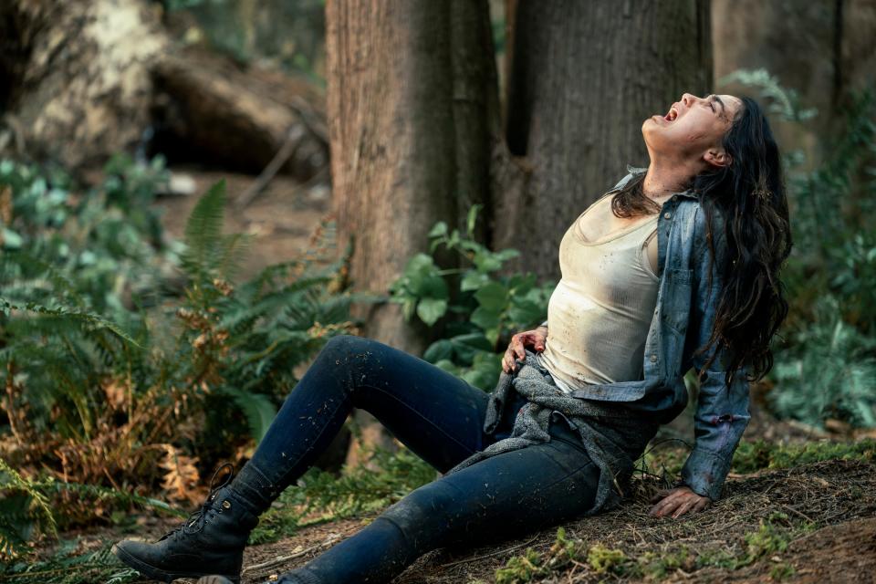 Melissa Barrera as Liv in episode 106 of Keep Breathing. (Ricardo Hubbs/Netflix)