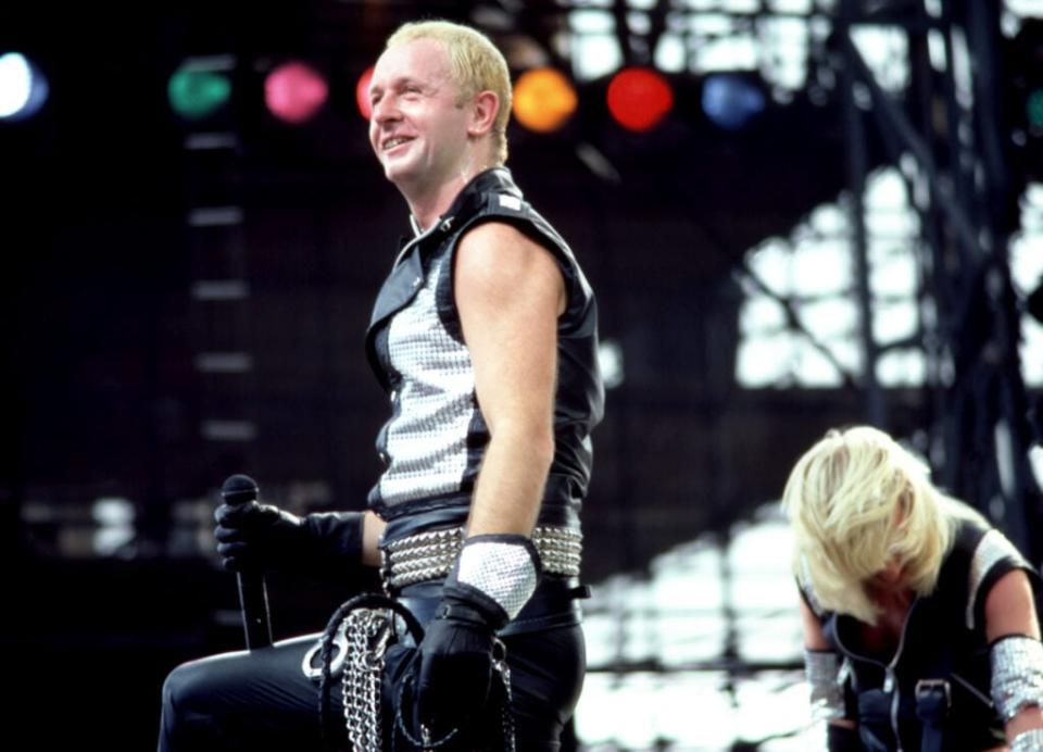 Halford and K.K. Downing on Judas Priest’s 1983 World Vengeance Tour. (Credit: Randy Bachman/Getty Images)