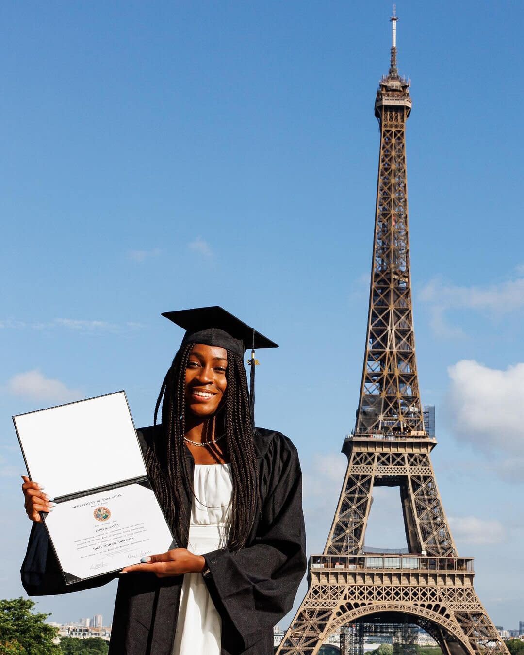 Coco Gauff Celebrates Her High School Graduation in Paris: 'I Did It' . https://www.instagram.com/cocogauff/