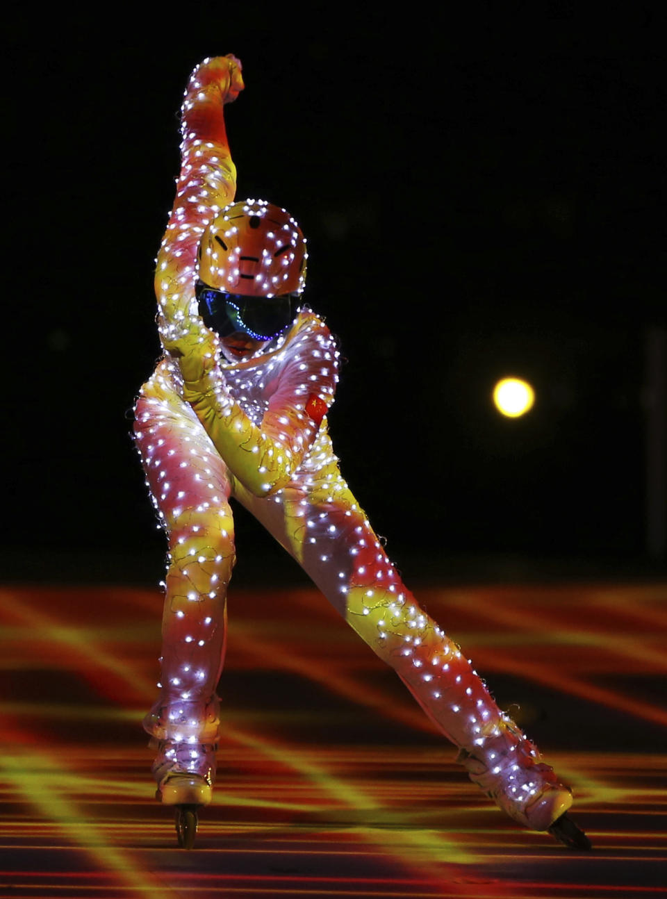 <p>A performer participates in the closing ceremony of the 2018 Winter Olympics in Pyeongchang, South Korea, Sunday, Feb. 25, 2018. (AP Photo/Natacha Pisarenko) </p>