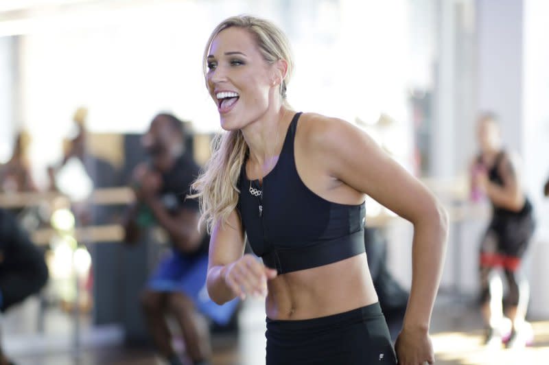 U.S. Olympic bobsledder Lolo Jones hosts a workout for media members at Life Time Athletic at Sky in New York City on October 1, 2019. The Olympian turns 41 on August 5. File Photo by John Angelillo/UPI