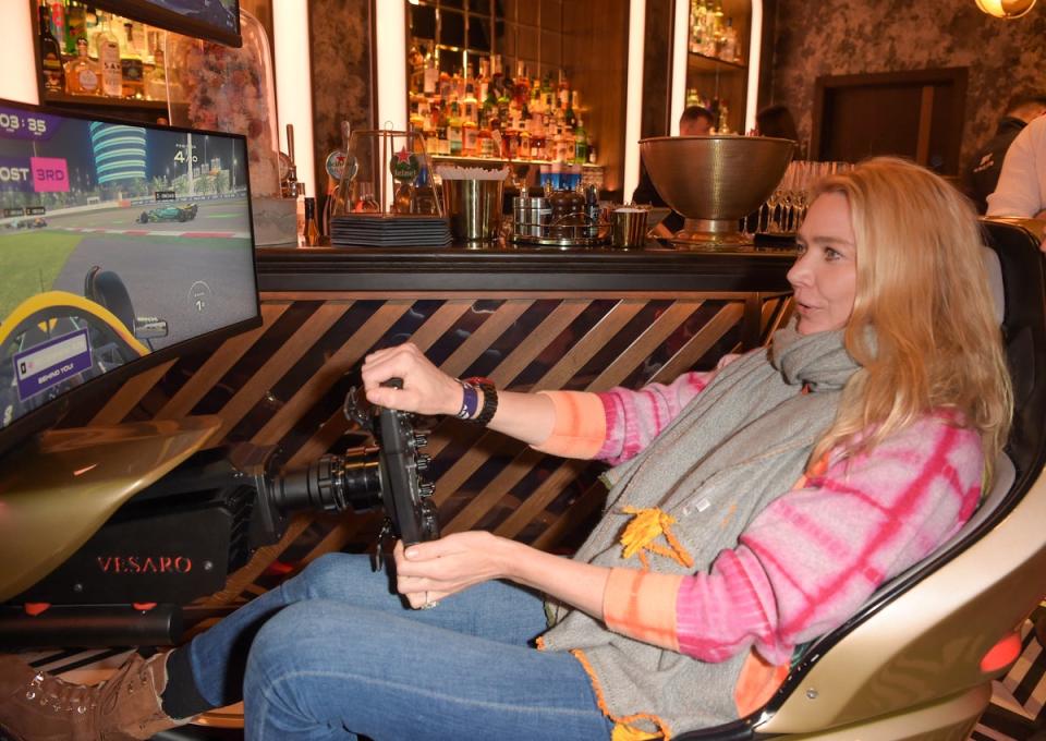 F1 Arcade Hosts Bahrain GP Watch Party: Jodie Kidd attends F1 Arcade watch party for the Bahrain Grand Prix on March 5, 2023 in London, England. (Getty Images for F1 Arcade)