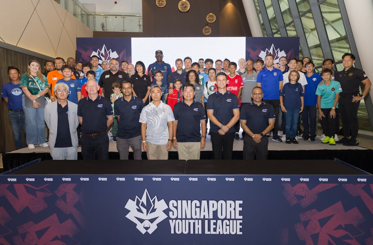 Football Association of Singapore and Sport Singapore officials during the launch of the Singapore Youth League. (PHOTO: FAS)