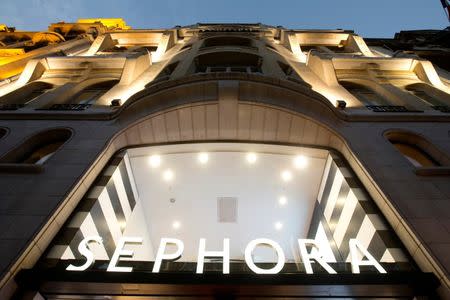 A general view shows the facade of the Sephora store on the Champs Elysees Avenue in Paris, France October 6, 2013. REUTERS/Gonzalo Fuentes/File Photo