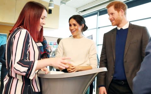 The Duke and Duchess of Sussex told the Royal Family about their engagement on the day Princess Eugenie married Jack Brooksbank - Credit: Niall Carson/PA