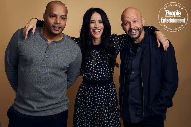 <p>JSquared Photography/Contour by Getty</p> Donald Faison, Abigail Spencer, and Jon Cryer