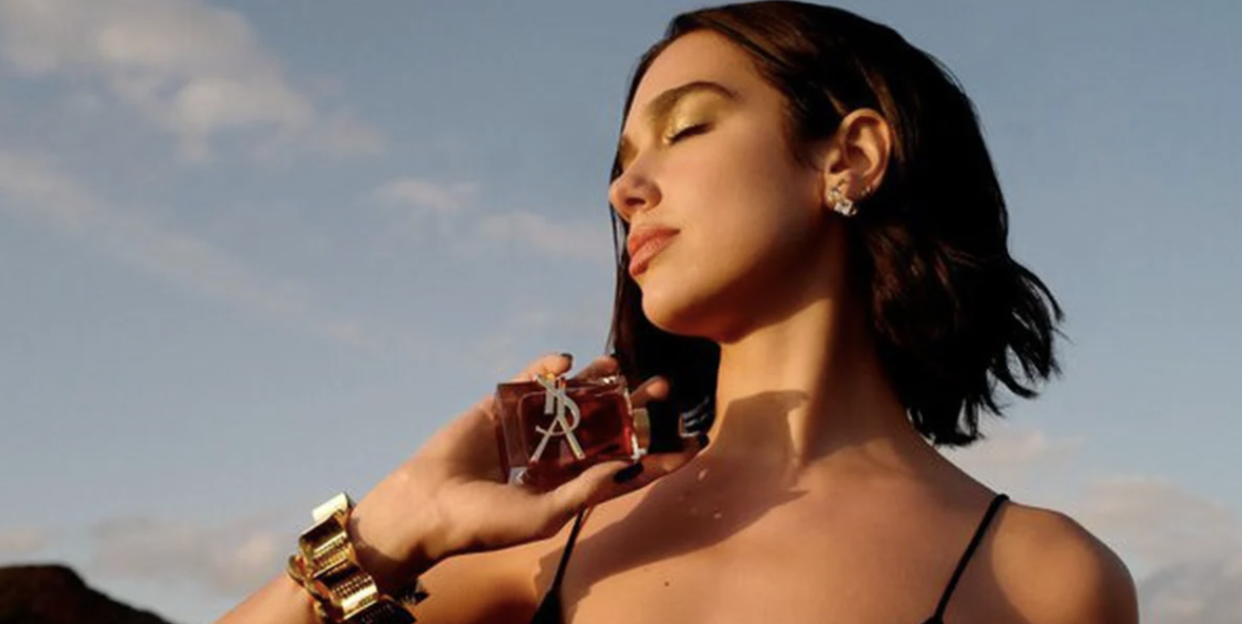 dua lipa x ysl beauty le libre parfum launch 2022