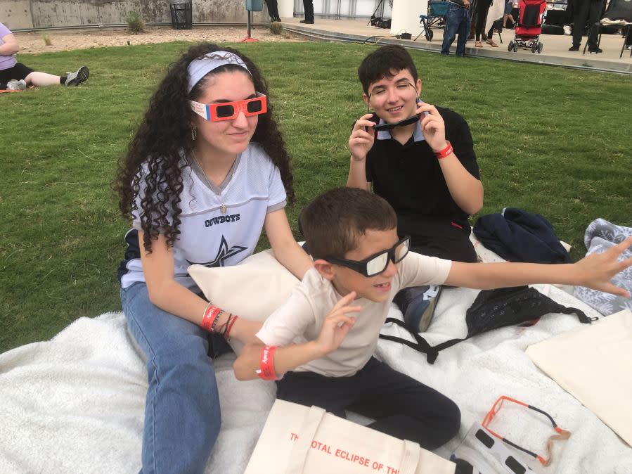 Total eclipse watch party in Austin, Texas, at the Long Center on April 8, 2024. (KXAN Photo/Ed Zavala)