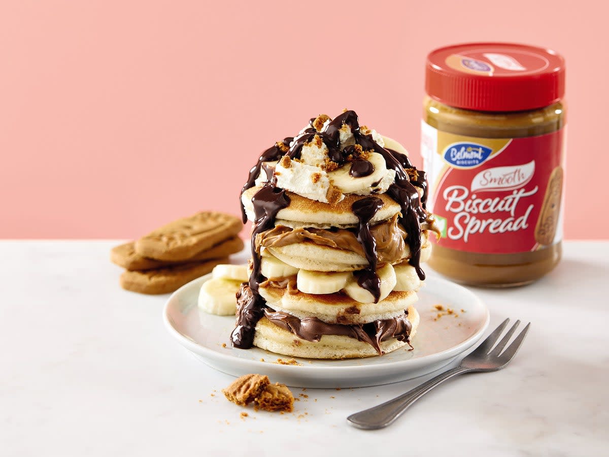 Ever thought of swirling Biscoff through your next batch of pancakes? (Aldi)