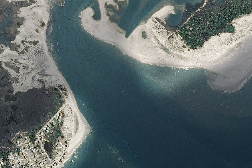 A 2014 image shows a spit that disappeared in the storm (National Oceanic and Atmospheric Administration)