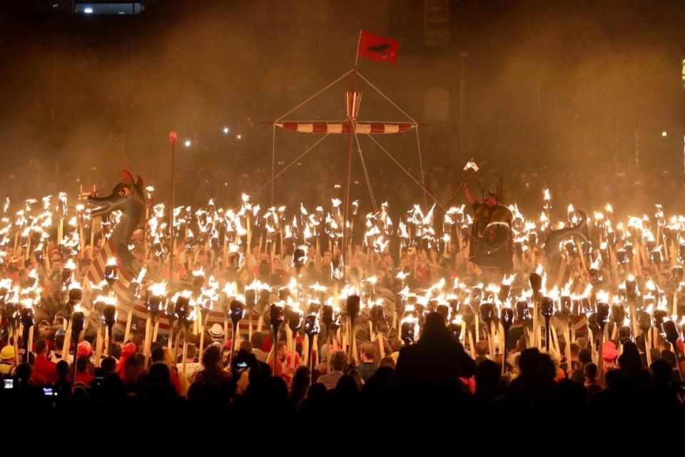 A previous  Up Helly Aa 2020 in Lerwick. <i>(Image: PA)</i>