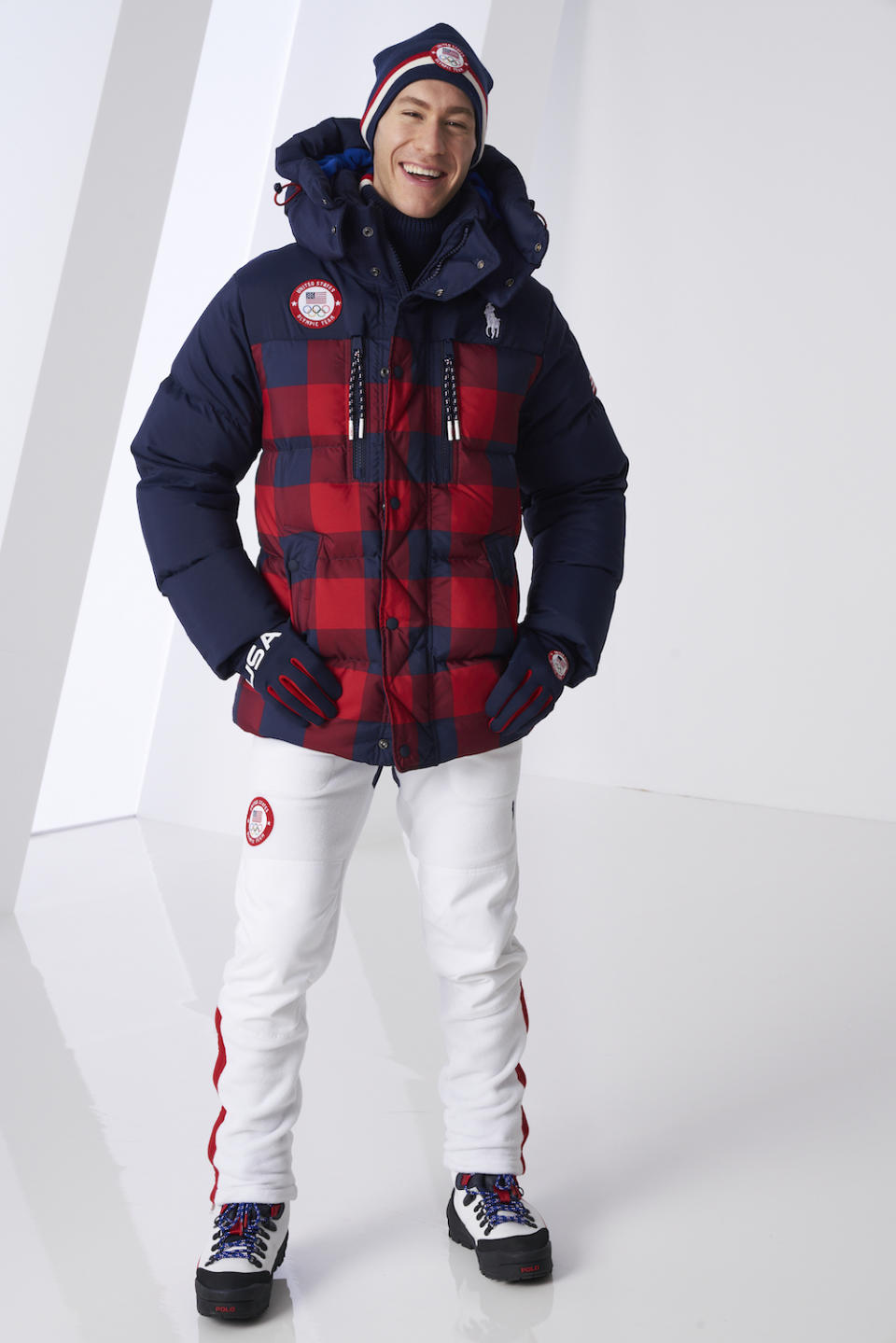 Jason Brown models Ralph Lauren’s Olympic-ready look. - Credit: Sebastian Kim