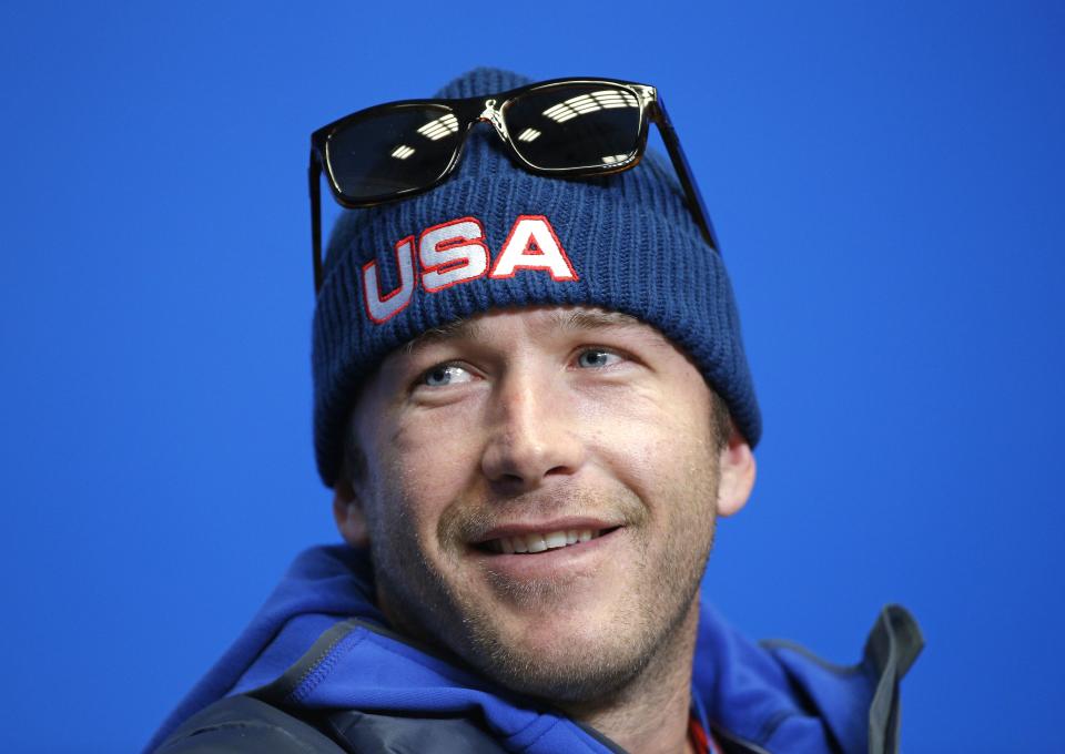 United States' Bode Miller smiles during a US ski team press conference at the Gorki media centre at the Sochi 2014 Winter Olympics, Thursday, Feb. 6, 2014, in Krasnaya Polyana, Russia. (AP Photo/Christophe Ena)