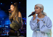 <p><strong>When:</strong> 28 March<br>At the March For Our Lives concert, Ariana Grande surprised fans by arriving on stage wearing newly ice blonde hair in a low ponytail.<br><em>[Photo: Getty]</em> </p>