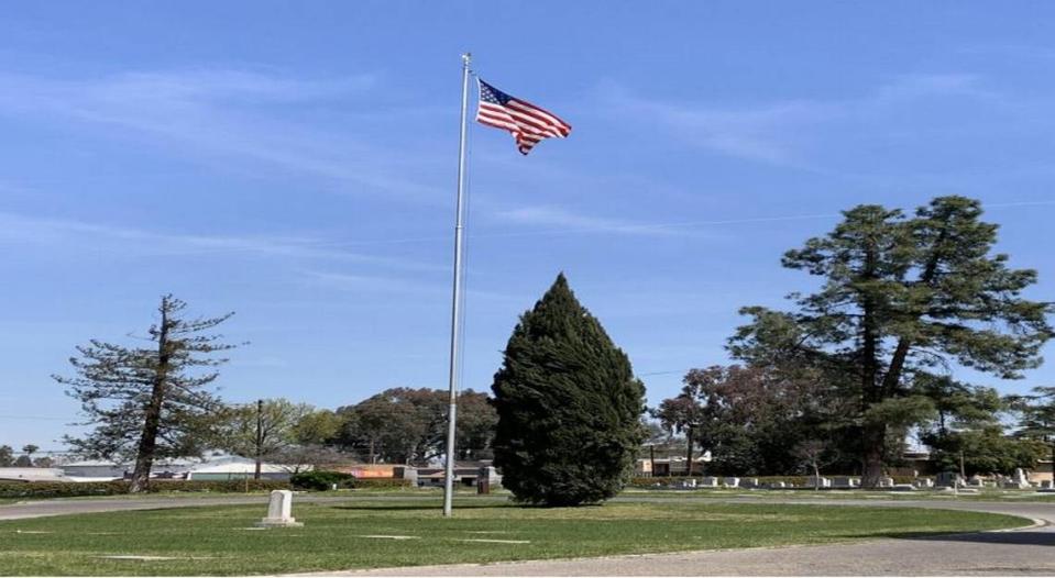 An Amercan Flag, with a solar light, has been restored at the Fresno Veterans Liberty Cemetery after an investigation by the Fresno County Civil Grand Jury.