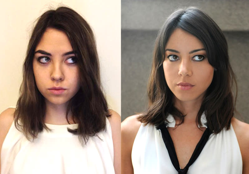 The girl who looks just like Aubrey Plaza even has a similar death stare.