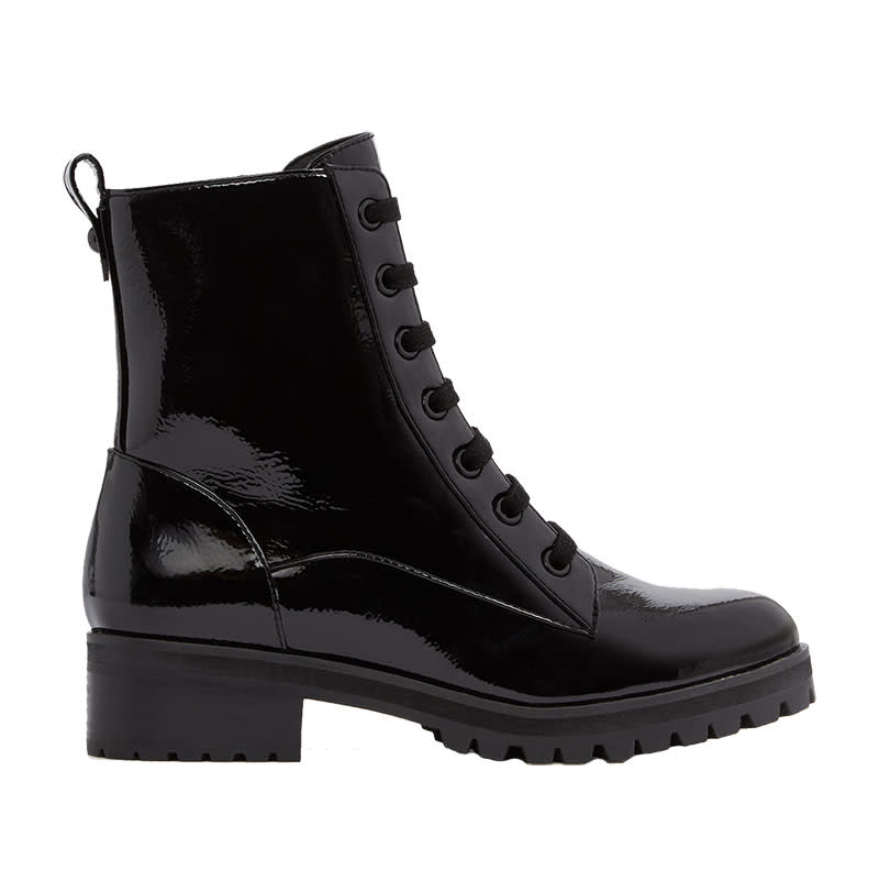 <a rel="nofollow noopener" href="http://rstyle.me/n/cumppnchdw" target="_blank" data-ylk="slk:Montbray Combat Boots, Aldo, $100Sleek patent is right for those afraid to go too chunky.;elm:context_link;itc:0;sec:content-canvas" class="link ">Montbray Combat Boots, Aldo, $100<p>Sleek patent is right for those afraid to go too chunky.</p> </a><p> <strong>Related Articles</strong> <ul> <li><a rel="nofollow noopener" href="http://thezoereport.com/fashion/style-tips/box-of-style-ways-to-wear-cape-trend/?utm_source=yahoo&utm_medium=syndication" target="_blank" data-ylk="slk:The Key Styling Piece Your Wardrobe Needs;elm:context_link;itc:0;sec:content-canvas" class="link ">The Key Styling Piece Your Wardrobe Needs</a></li><li><a rel="nofollow noopener" href="http://thezoereport.com/beauty/celebrity-beauty/cindy-crawford-aging/?utm_source=yahoo&utm_medium=syndication" target="_blank" data-ylk="slk:Cindy Crawford Proves Aging Isn't So Bad;elm:context_link;itc:0;sec:content-canvas" class="link ">Cindy Crawford Proves Aging Isn't So Bad</a></li><li><a rel="nofollow noopener" href="http://thezoereport.com/entertainment/celebrities/prince-harry-meghan-markle-relationship-video/?utm_source=yahoo&utm_medium=syndication" target="_blank" data-ylk="slk:A Look Back At Prince Harry And Meghan Markle's Relationship;elm:context_link;itc:0;sec:content-canvas" class="link ">A Look Back At Prince Harry And Meghan Markle's Relationship</a></li> </ul> </p>