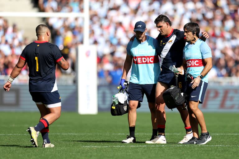 Un momento que ya quedó atrás: Pablo Matera y la lesión que sufrió contra Japón el 8 de octubre pasado en Nantes, por la Copa del Mundo