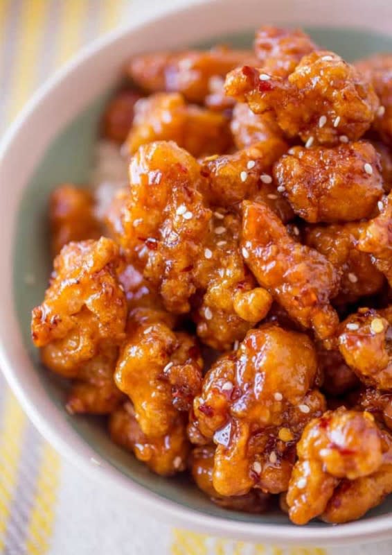 <p>Dinner then Dessert</p><p>Crispy Korean fried chicken in a spicy, sweet glaze that is so crispy and sticky you'll coat everything in this sauce from wings to baked chicken breasts and more!</p><p><strong>Get the recipe: <a href="https://dinnerthendessert.com/korean-fried-chicken/" rel="nofollow noopener" target="_blank" data-ylk="slk:Crispy Korean Fried Chicken;elm:context_link;itc:0;sec:content-canvas" class="link ">Crispy Korean Fried Chicken</a></strong></p>