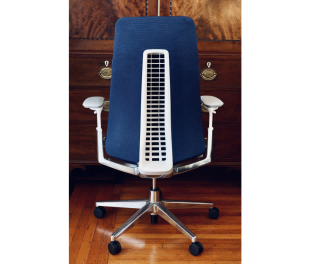 <p>From a pure comfort perspective, this chair was love at first sit for us. The seat cushion is wide, with just the right balance of give and firmness, and the knit back cradles your body in a way that is <a href="https://www.mensjournal.com/gear/best-hammocks" rel="nofollow noopener" target="_blank" data-ylk="slk:hammock-like;elm:context_link;itc:0;sec:content-canvas" class="link ">hammock-like</a> but still supportive. Extra lumbar support is among the options that can be added, but we found it to have great low back support even without it.</p><p>It has all the adjustments you would expect for height, recline, arms, and seat depth, but what really stood out about Fern is it's high comfort level whether you take the time to adjust it or not. </p><p>Some may find the seat cushion to be scratchy on this particular knit version of the chair if you're not wearing pants. If you’re sensitive to that, consider the mesh or leather versions. But if you’re looking for plug-and-play comfort in a top-tier office chair and having a breathable mesh seat isn’t critical for you, Fern is one of the best office chairs to work in for hours. </p><p>The chair has a 12-year warranty and ships fully assembled. </p><p>[$1,315; <a href="https://clicks.trx-hub.com/xid/arena_0b263_mensjournal?q=https%3A%2F%2Fgo.skimresources.com%3Fid%3D106246X1712071%26xs%3D1%26xcust%3Dmensjournal_04-20%26url%3Dhttps%3A%2F%2Fwww.wayfair.com%2Ffurniture%2Fpdp%2Fhaworth-fern-digital-knit-task-chair-gcfk1010.html%3Fdomain%3Dmensjournal.com%26cjevent%3Daf95a03830a911ee829601300a82b82a%26refID%3DCJ314743-CJ5370367%26PID%3DCJ100074290%26clickid%3Daf95a03830a911ee829601300a82b82a%26cjdata%3DMXxOfDB8WXww%26domain%3Dmensjournal.com%26cjdata%3DMXxOfDB8WXww&event_type=click&p=https%3A%2F%2Fwww.mensjournal.com%2Fgear%2Fbest-office-chairs&author=Stinson%20Carter&item_id=ci02c408b0f00027ce&page_type=Article%20Page&section=Gear&site_id=cs02b334a3f0002583" rel="nofollow noopener" target="_blank" data-ylk="slk:wayfair.com;elm:context_link;itc:0;sec:content-canvas" class="link ">wayfair.com</a>]</p>