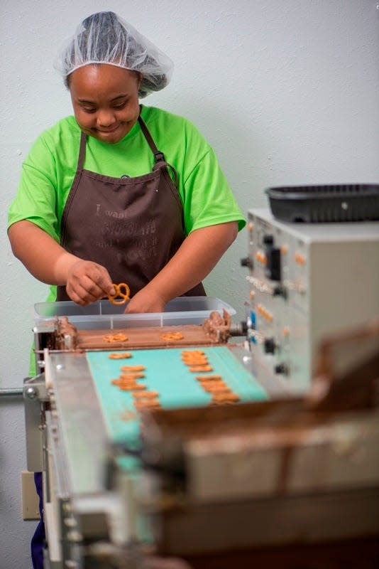 TARC’s Cajun Confections offers handmade chocolates in the shapes of alligators or fleur de lis, plus lots of other sweets.