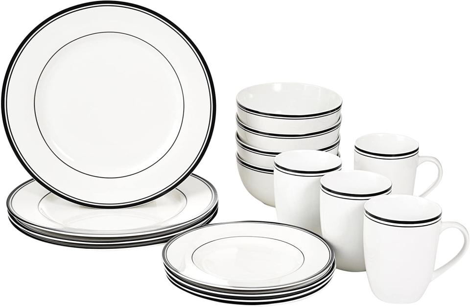 AmazonBasics 16-Piece Dinnerware Set, best dinnerware sets