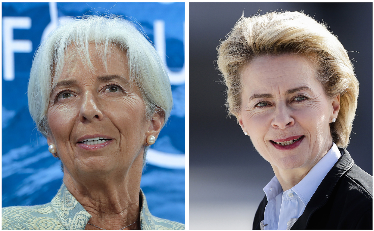 Christine Lagarde, left, and Ursula von der Leyen, right, will be the first women to take their respective roles in European Union leadership. Photo: Associated Press