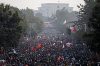 Protest against the dissolution of parliament in Kathmandu