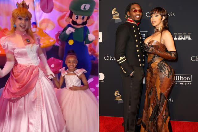 <p>iamcardib/Instagram; Kayla Oaddams/WireImage</p> Kulture Cephus at her fifth birthday party (L); Offset and Cardi B at a pre-Grammys party in Beverly Hills, California, on Feb. 4, 2023