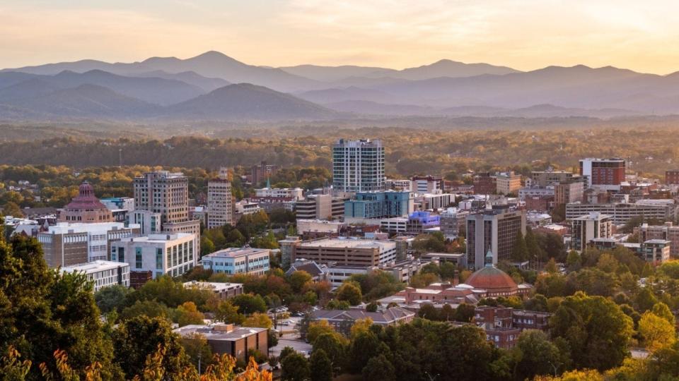 Asheville has mountain scenery and plenty of activities.