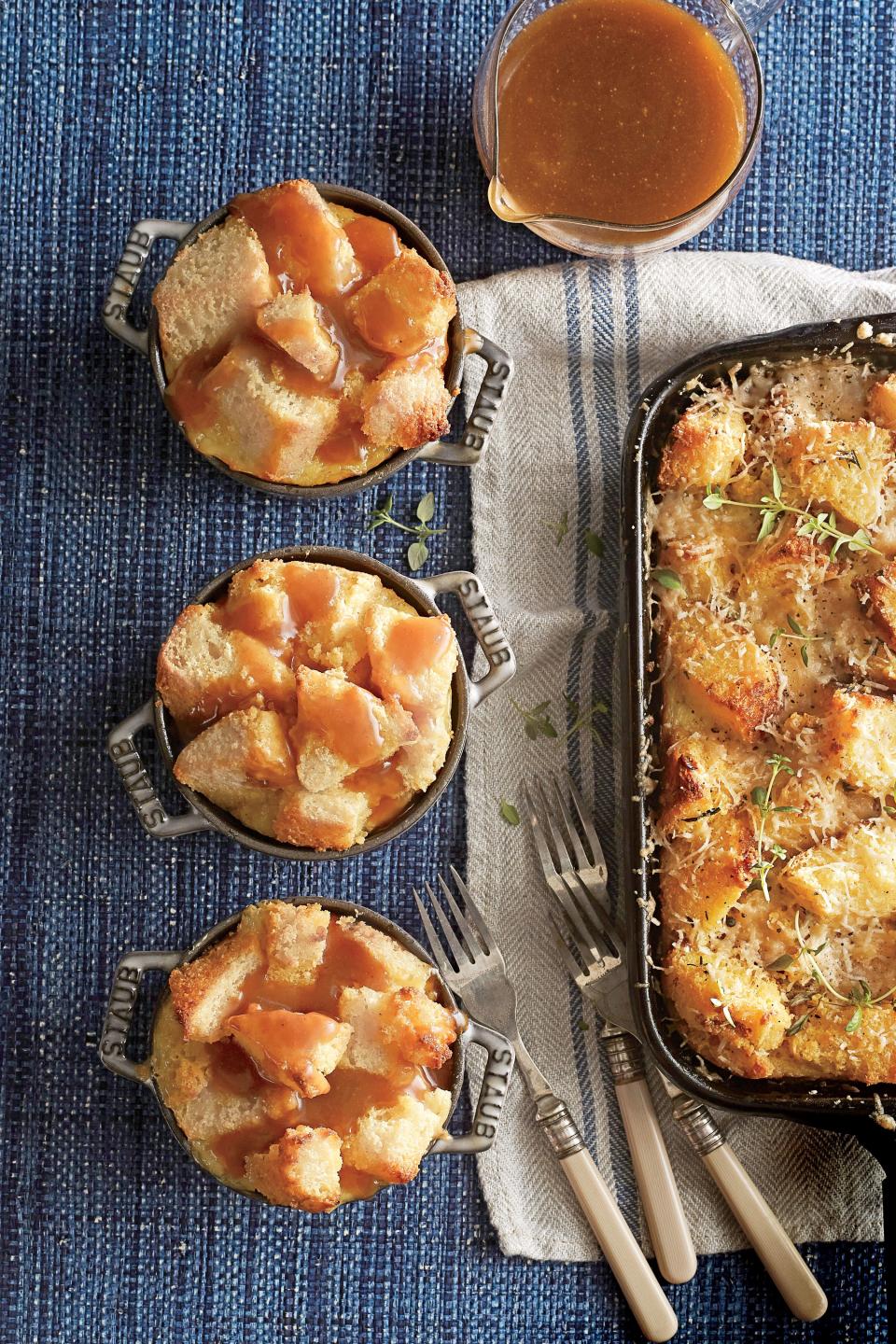 Cornbread Pudding with Whiskey Caramel