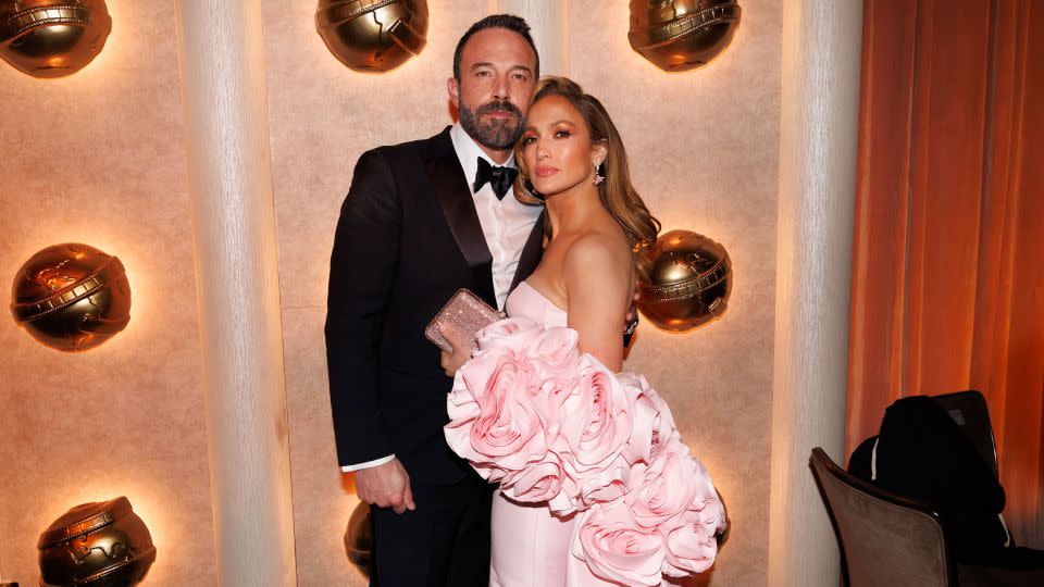 Ben Affleck and Jennifer Lopez at the 2024 Golden Globe Awards in Beverly Hills. - Christopher Polk/Golden Globes 2024/Getty Images