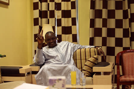 Gambian president-elect Adama Barrow poses for a photo after an exclusive interview with Reuters in Banjul, Gambia, December 12, 2016. REUTERS/Afolabi Sotunde