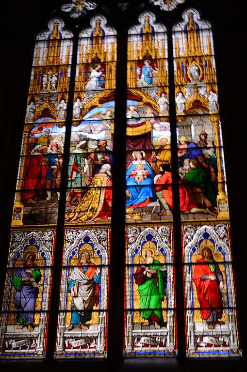 High Cathedral of St Peter, Cologne, Germany The most towering landmark of Cologne in Germany is the 13th century World Heritage Site that was virtually left midway through construction during medieval times. This Gothic church with the largest façade in the world was left unfinished in the 15th century. Work restarted after almost 400 years in the 19th century. Although the city was completely damaged during World War II, the cathedral did not collapse at all. Climb up the cathedral and enjoy the spectacular view of the Rhine that flows beside it.