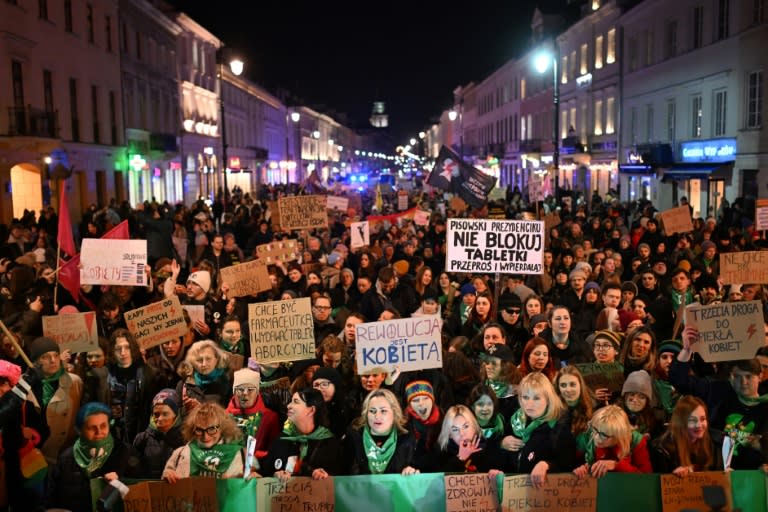 The rolling back of reproductive rights under the previous Polish government sparked nationwide protests (Sergei GAPON)